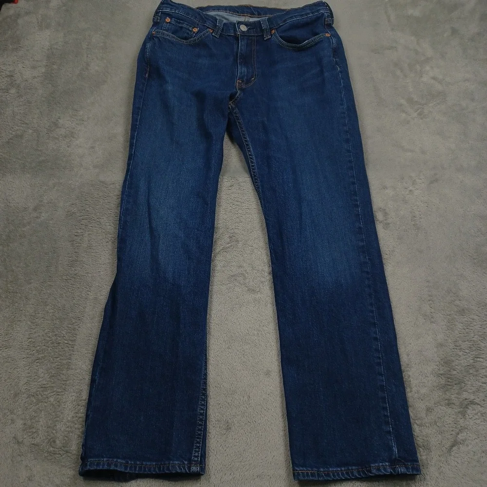 Levis 514 Jeans Mens 32x30 Blue Denim Straight‎ Fit Logo Casual Pockets